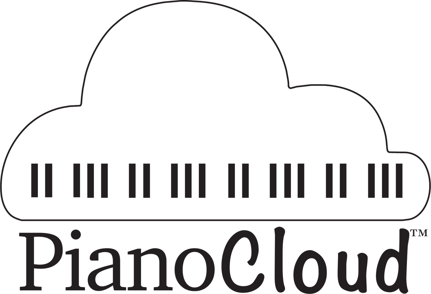 PianoCloud logo, black